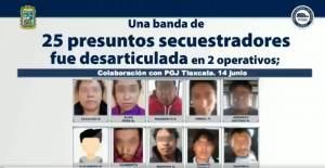 Desarticulan banda de 25 secuestradores que operaban en Puebla y Tlaxcala