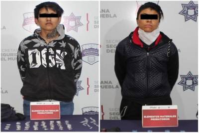 SSC Puebla asegura a narcovendedores con más de 120 dosis de droga