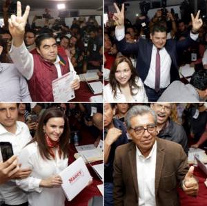 Barbosa, Armenta, De la Sierra y Quiroz se registran para candidatura de Morena