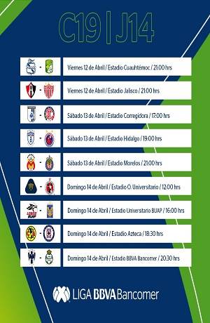 Liga MX: Conoce el calendario de juegos de la J14