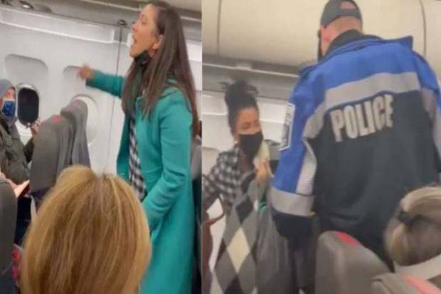 Arrestada en EU mujer que se negó a usar cubreboca correctamente en vuelo