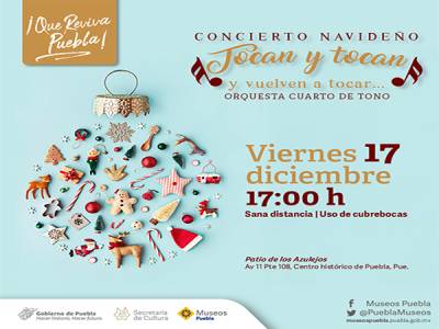 Estos son los conciertos para celebrar fiestas decembrinas en Puebla