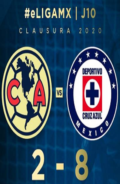 Cruz Azul goléo 8-2 al América en la #eLigaMX