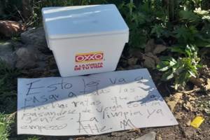 Reportan hielera con supuestos restos en Granjas San Isidro; policía no la halló