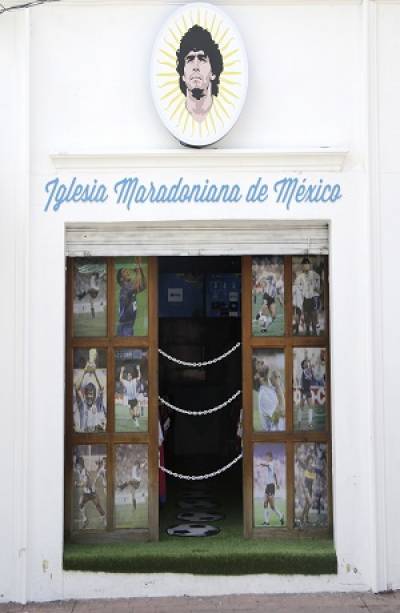 FOTOS: Así luce la Iglesia Maradoniana en México, con sede en San Andrés Cholula