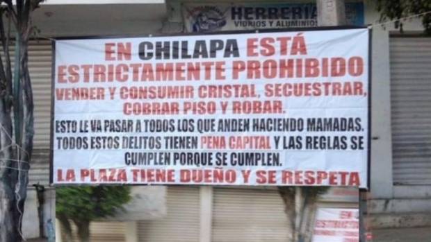 Dejan seis cabezas humanas sobre un vehículo en Chilapa, Guerrero