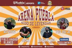 Ayuntamiento de Puebla organiza entrevista virtual a figuras de la lucha libre