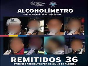 San Pedro Cholula remite a 36 conductores por conducir en estado de ebriedad
