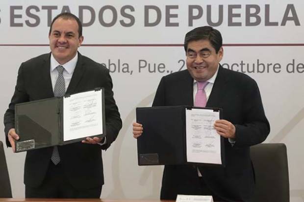 Puebla y Morelos firman acuerdo de coordinación en seguridad pública