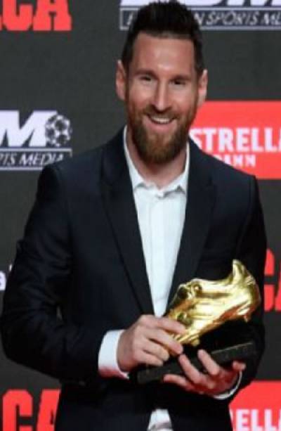 Messi recibió su sexta Bota de Oro como máximo goleador de Europa