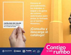 Centro Histórico de Puebla estrena catálogo de color para fachadas