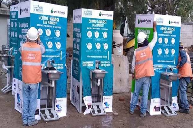 Agua de Puebla donará 30 Módulos Lavamanos para Hospitales COVID