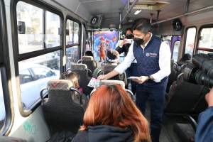 Realiza SSC Puebla acciones de seguridad en transporte público
