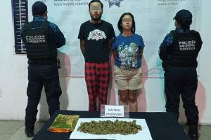 Policía Estatal detiene a pareja distribuidora de droga originaria de Veracruz