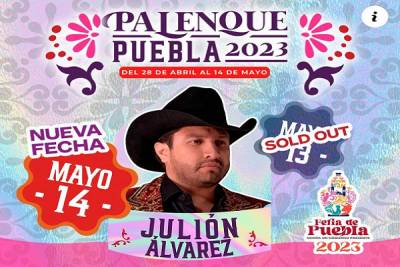 Feria de Puebla 2023: Julión Álvarez registra sold out y abre otra fecha en el Palenque