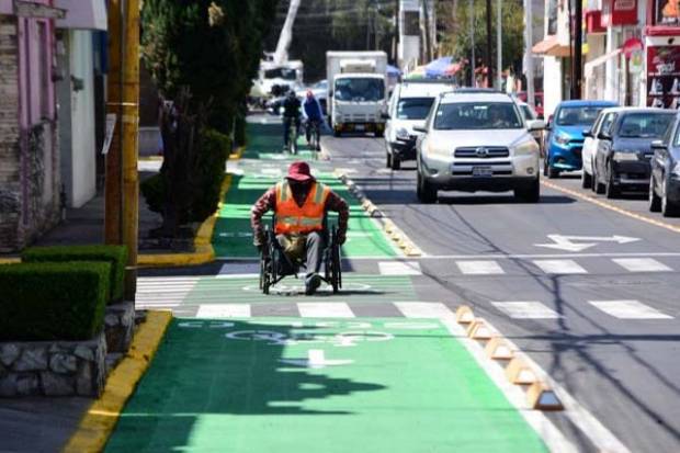 Ayuntamiento de Puebla rehabilita la calle y ciclovía de la 4 sur