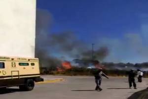 Se registró incendio de pastizales y unidades en corralón del sur de Puebla