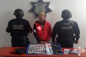 Sujeto con más de 100 dosis de droga es detenido en Puebla