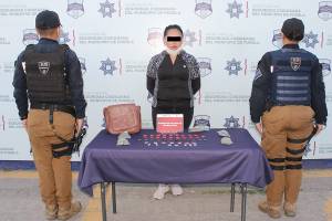 Mujer con 50 dosis de droga fue detenida en Xonaca