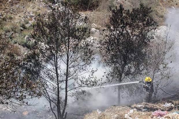 Activos siete incendios forestales en el estado de Puebla