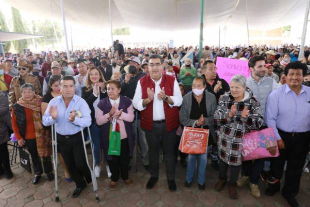 Supervisa Céspedes Peregrina entrega de apoyos de Bienestar en Puebla