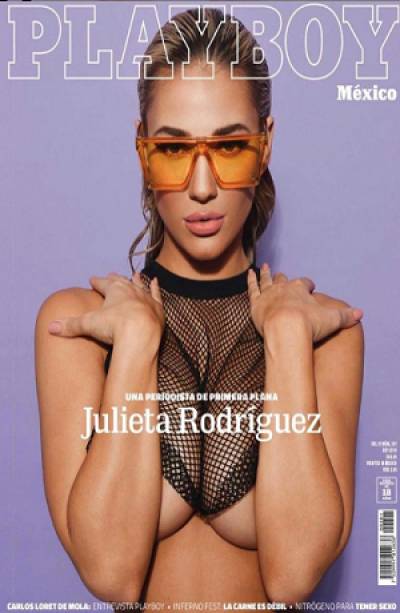 Julieta Rodríguez, conejita de Playboy, este viernes en Puebla
