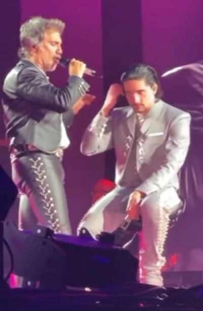 VIDEO: Alejandro Fernández llora durante concierto al recordar a su padre
