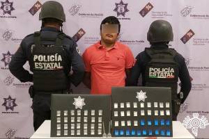 Detienen en Tehuacán a cómplice de la banda &quot;El Cubano&quot; con más de 70 dosis de droga