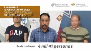 SSP Puebla ha capturado a más de 4 mil delincuentes en un año
