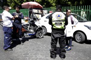 Ciclista fue atropellado en el centro de Puebla