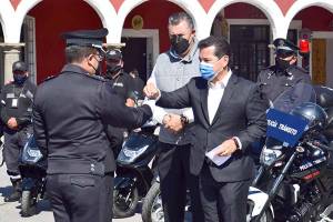 Secretaría de Seguridad de San Pedro Cholula recibe nuevo parque vehicular para las juntas auxiliares