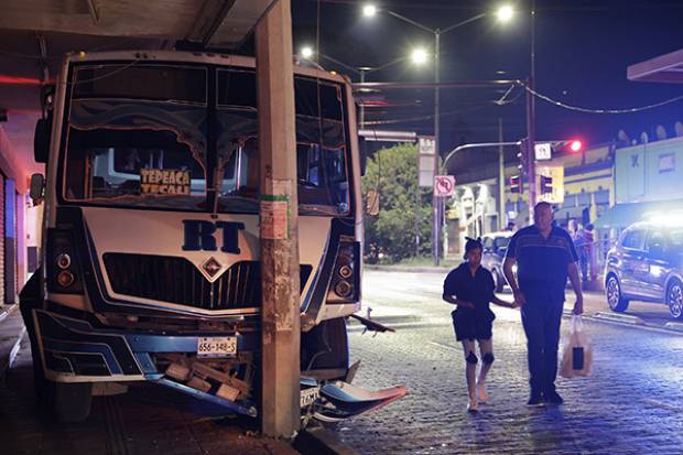 Accidentes del transporte público aumentan139% en Puebla capital