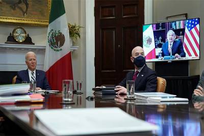 Así fue el primer encuentro virtual Biden-AMLO