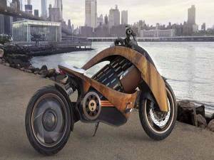 Newron EV-1, la moto eléctrica y de madera