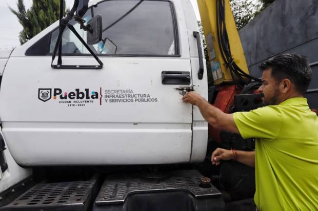 Paran labores trabajadores de parques y jardines de Puebla Capital