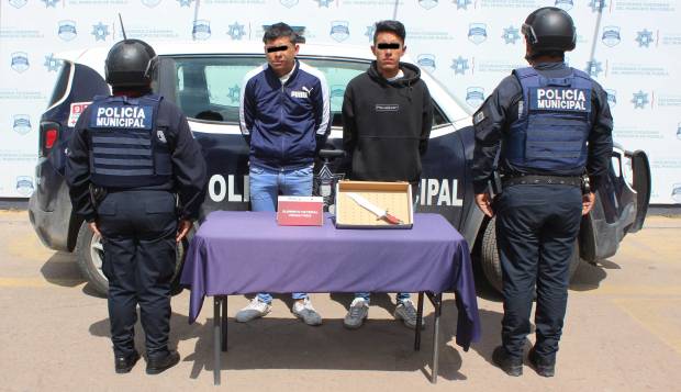 Multiasaltantes de negocios al sur de Puebla son capturados en Guadalupe Hidalgo
