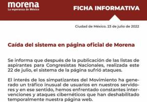 Se “cae el sistema” en Morena; incierta lista de candidatos