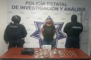 Sujeto con más de 60 dosis de droga es detenido en Nopalucan
