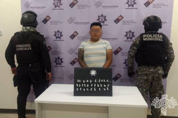 SSP aseguró a narcovendedor de la banda de &quot;El Flamas&quot; en Tehuacán