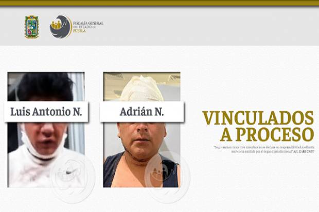 Dos ladrones son vinculados a proceso en Puebla