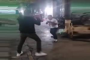 VIDEO: ¡Hay tiro! en la Central de Abasto de Puebla, captan pelea entre diableros
