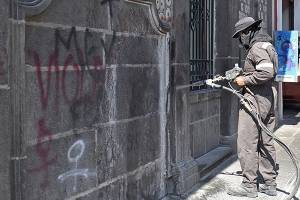 Retiro de pintas feministas costó 700 mil pesos al ayuntamiento de Puebla