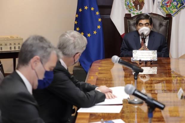 Gobernador de Puebla se reúne con embajador de la Unión Europea