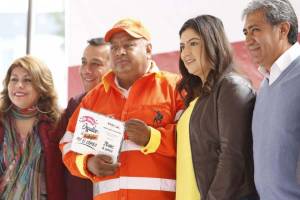 Claudia Rivera festejó a los trabajadores del Organismo de Limpia de Puebla