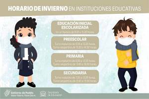 SEP Puebla: este jueves inicia horario escolar de invierno