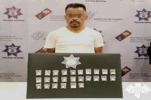 Sujeto en posesión de 26 dosis de droga fue asegurado en Tehuacán