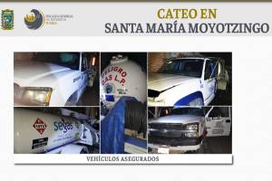 Decomisan pipas robadas y droga en San Martín Texmelucan