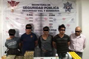Seguridad Pública de Cuautlancingo detuvo a cinco sujetos por probable asalto a Farmacias Guadalajara