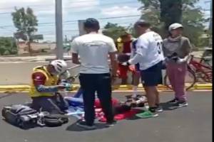 VIDEO: Sujeto mata a un ciclista y lesiona a dos en la Vía Recreativa de la Recta a Cholula