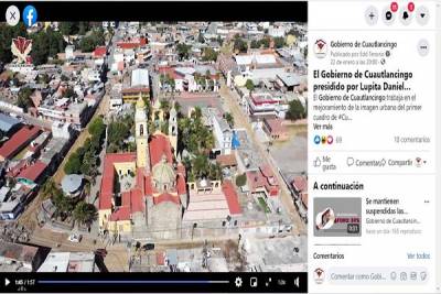 Ayuntamiento de Cuautlancingo realiza el mejoramiento de la imagen urbana del primer cuadro del municipio